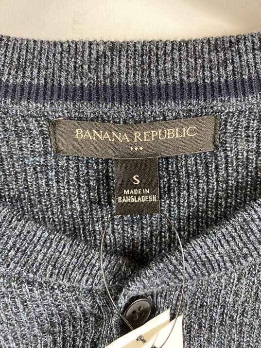 Banana Republic Gray Henley Sweater S NWT image number 5