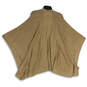 NWT Womens Tan Tight Knit Open Front Poncho Cape Sweater One Size image number 2