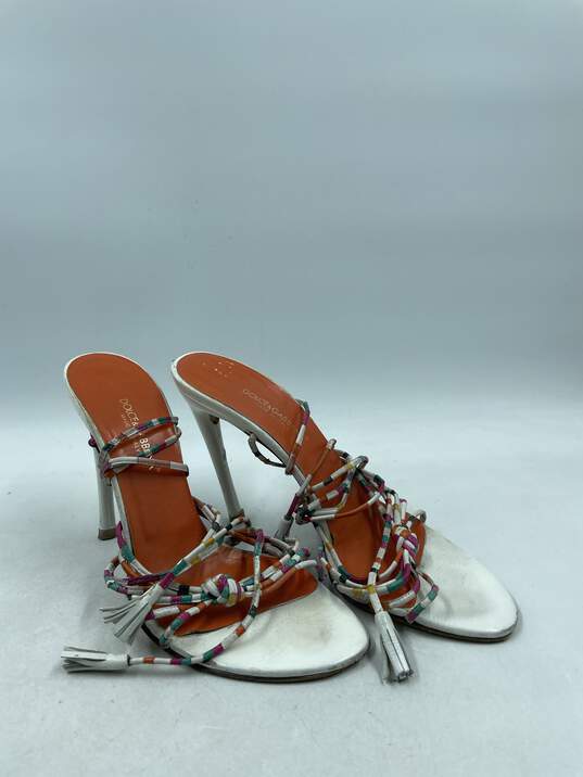 Authentic Dolce & Gabbana White Wrap Sandals W 9 image number 3