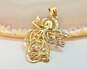 14K Yellow & White Gold Angel Pendant 1.1g image number 1