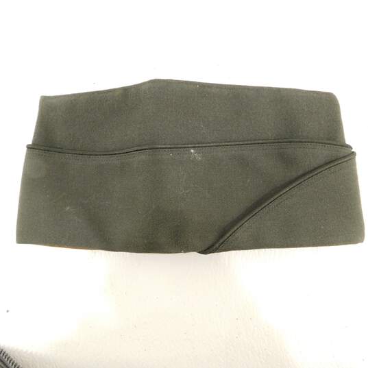 2 Vintage Green Military Caps image number 2