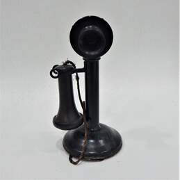 Antique Western Electric 200F Black Candlestick Telephone Patd. 1904 w/ Receiver
