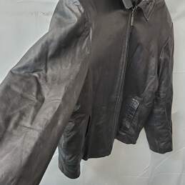 Men's Black Izod Leather Jacket Size L alternative image