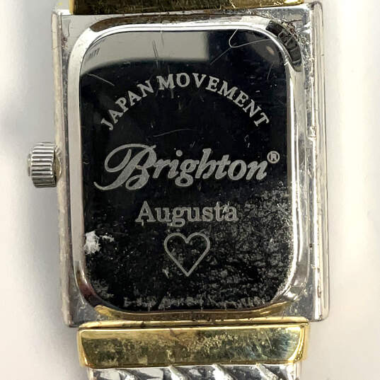 Designer Brighton Rectangle Dial Reversible Leather Strap Analog Wristwatch image number 4