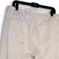 Womens White Denim Light Wash Pockets Straight Leg Cropped Jeans Size 14 image number 4
