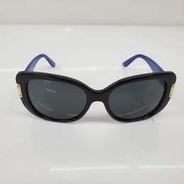 Gianni Versace Black & Blue Chunky Cat Eye Sunglasses AUTHENTICATED