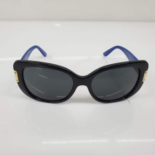 Gianni Versace Black & Blue Chunky Cat Eye Sunglasses AUTHENTICATED image number 1