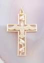 Black Hills Gold 10k Yellow & Rose Gold Cross Cut Out Pendant 1.2g image number 1