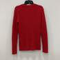 Womens Red Knitted Crew Neck Long Sleeve Pullover Sweater Size Medium image number 2