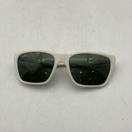 Unisex White Black Lenses UV Protection Square Sunglasses With Case alternative image