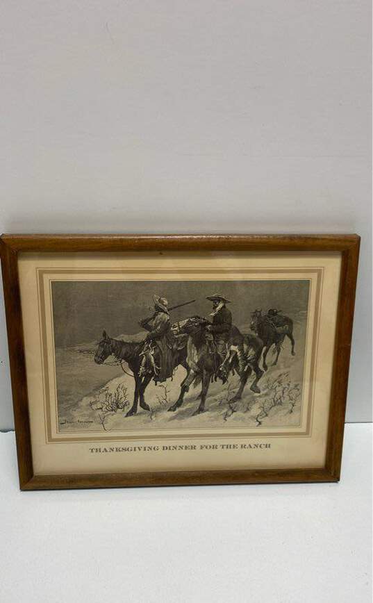 Frederick Remington North American Frontier Wall Artwork Thanksgiving Print image number 1