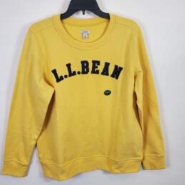 LL Bean Men Yellow Long Sleeve Sweater L NWT