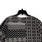 NWT Womens Black White Printed Long Sleeve Open Front Cardigan Size 1X image number 4