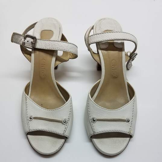 AUTHENTICATED WMNS CHLOE STRAPPY HEEL SANDALS EURO SZ 39.5 image number 2