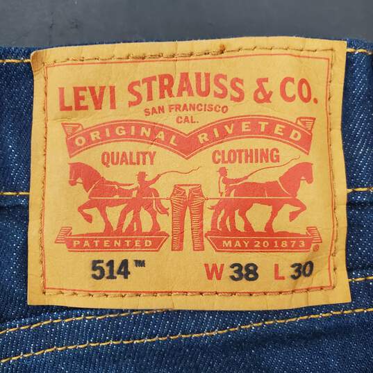 Levi's Men Blue 514 Straight Jeans Sz38 NWT image number 6