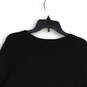 Womens Black Knitted Long Sleeve Round Neck Pullover Sweater Size XL image number 4