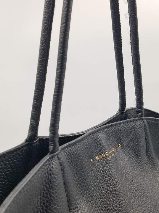 Authentic Marc Jacobs Black Leather Shopper Tote image number 3