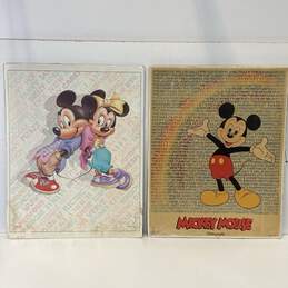 Lot of 2 Posters of Mickey Mouse Filmography & Minnie and Mickey by Disney 1986