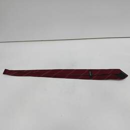 DKNY Red Pinstripe Neck Tie alternative image