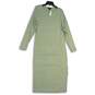 NWT Womens Mint Luxespun Long Sleeve Side Ruched Slit Sweater Dress Size L image number 1