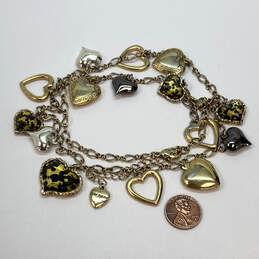 Designer Betsey Johnson Gold-Tone Link Chain Multiple Charm Necklace alternative image