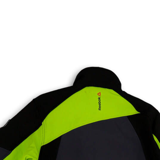NWT Boys Gray Green Long Sleeve Mock Neck Pockets Full-Zip Jacket Size 10/12 image number 4