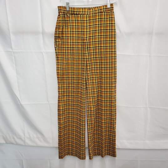 NWT Urban Outfitters Yellow & Black Plaid Trousers Size XS / 31 image number 1