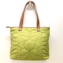 Fossil Nylon Quilted Shopper Tote Grass Green alternative image
