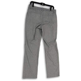 Womens Gray Flat Front Pockets Comfort Straight Leg Dress Pants Size 10 Med alternative image