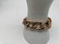 Womens Rose Gold Tone Heavy Thick Chain Link Toggle Bangle Bracelet 76.3g image number 1