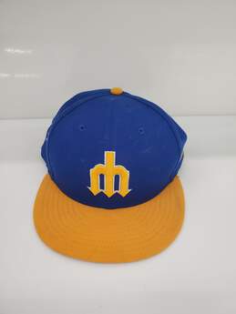 Men Blue Seattle Mariners Hat Size-7 7/8 used