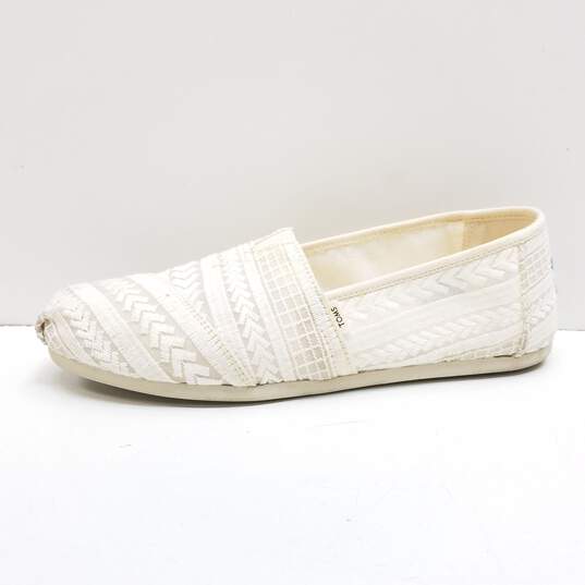 TOMS Women's Alpargata White Embroidered Slip On Shoes Size 8.5 image number 1