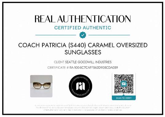 AUTHENTICATED COACH PATRICIA S440 CARAMEL SUNGLASSES image number 2