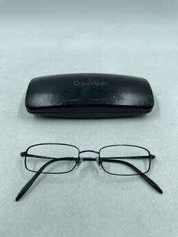 Calvin Klein Black Slim Rectangle Eyeglasses