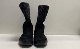 Coach Signature Tatum Black Leather Wool Cuff Pull On Boots Women's Size 6.5 alternative image