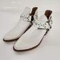 Frye White Leather Studded Boots Women's Size 6M image number 5