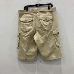 Armani Exchange Mens Beige Flat Front Regular Fit Belted Cargo Shorts Size 34 alternative image