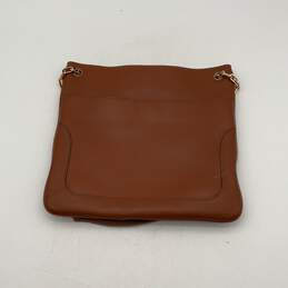 Tory Burch Womens Brown Leather Semi Chain Strap Shoulder Bag Purse