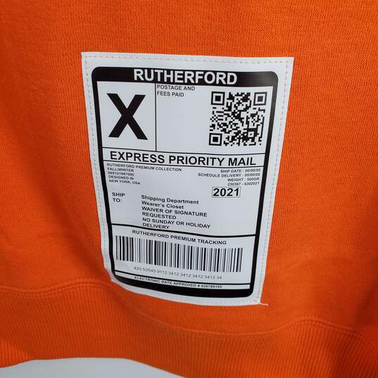 Rutherford Men Orange Graphic Sweatshirt L NWT image number 7