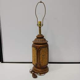 Vintage Wooden Electric Table Lamp alternative image