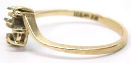 10K Yellow Gold Diamond Accent Ring Setting 1.5g alternative image