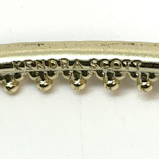 Designer Kendra Scott Gold-Tone Rhinestone Pointed Ends Cuff Bracelet image number 5