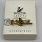 IOB Designer Swarovski Gold-Tone Crystal Stone Rose Fashionable Brooch Pin image number 1