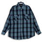 Mens Multicolor Plaid Two Pockets Long Sleeve Button-Up Shirt Size 2X image number 1