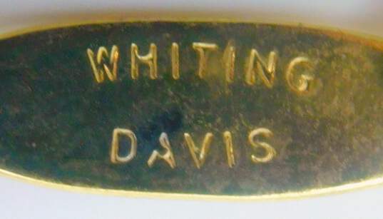 Vintage Whiting & Davis Gold Tone & Faux Gemstone Cross Pendant Necklace 79.8g image number 3