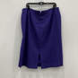 NWT Womens Purple Long Sleeve Classic Blazer And Skirt 2 Piece Set Size 14W image number 3