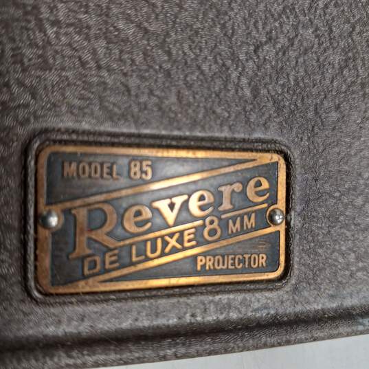 Revere Eight 8mm Film Projector Model 85 & Wood Case image number 7