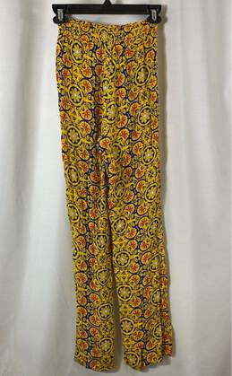 NWT Weworewhat Womens Multicolor Floral Smocked Flared Leg Paperbag Pants Sz XS alternative image