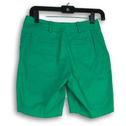 Talbots Womens Green Welt Pocket Belt Loops Flat Front Chino Shorts Size 2P alternative image