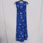 Lovestitch Blue Floral Print Wrap Dress Women's Size S image number 2